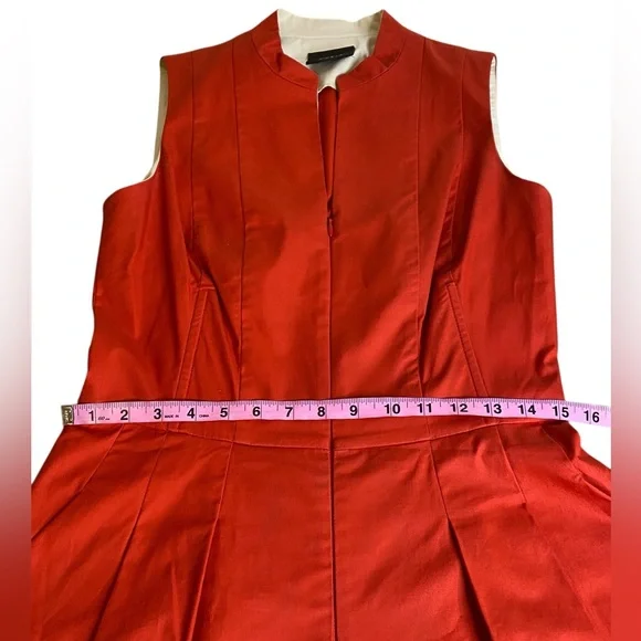 Akris Red Sleeveless Fit & Flare Dress Women’s Size 8 - Picture 10 of 14